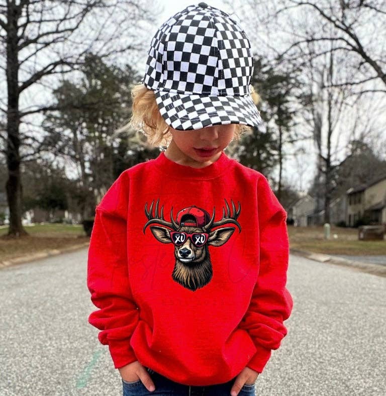 Valentine Deer | Graphic Sweatshirt