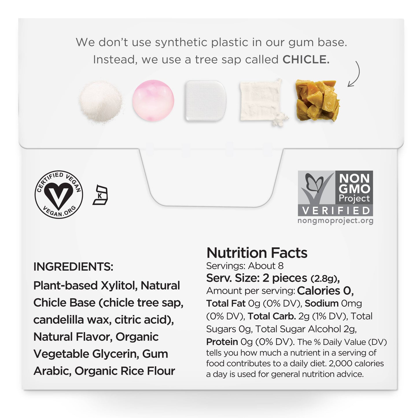 Sugar Free Bubble Gum - Natural + Plastic-Free | 12 Pack