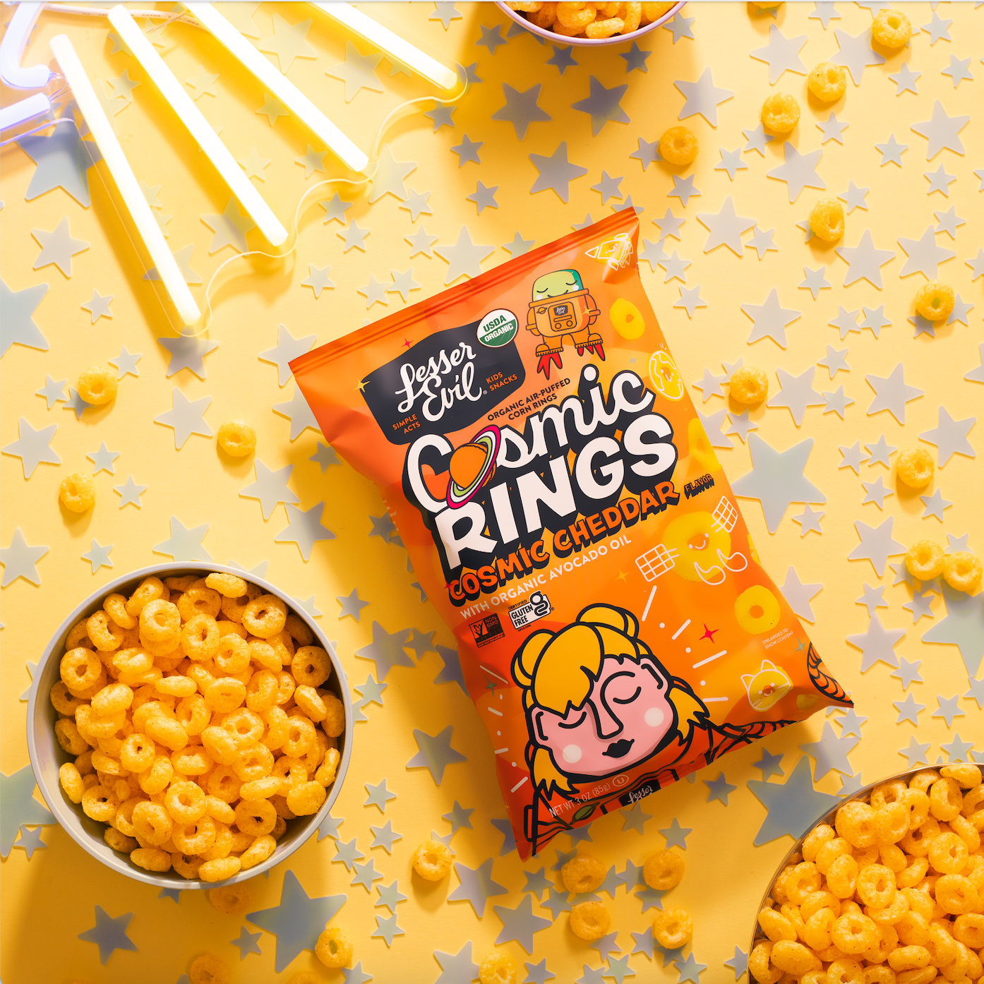 Cosmic Rings, Cosmic Cheddar, 3 oz