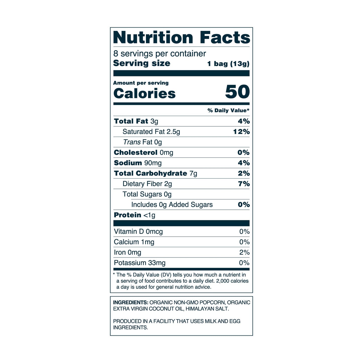 Organic Popcorn, Snack Pack, Himalayan Pink, 8/.46oz