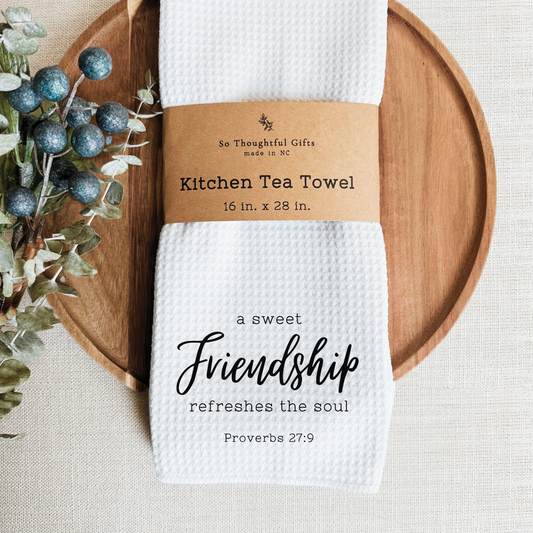 Scripture Dish Towel - Proverbs 27:9 | Kitchen Towel