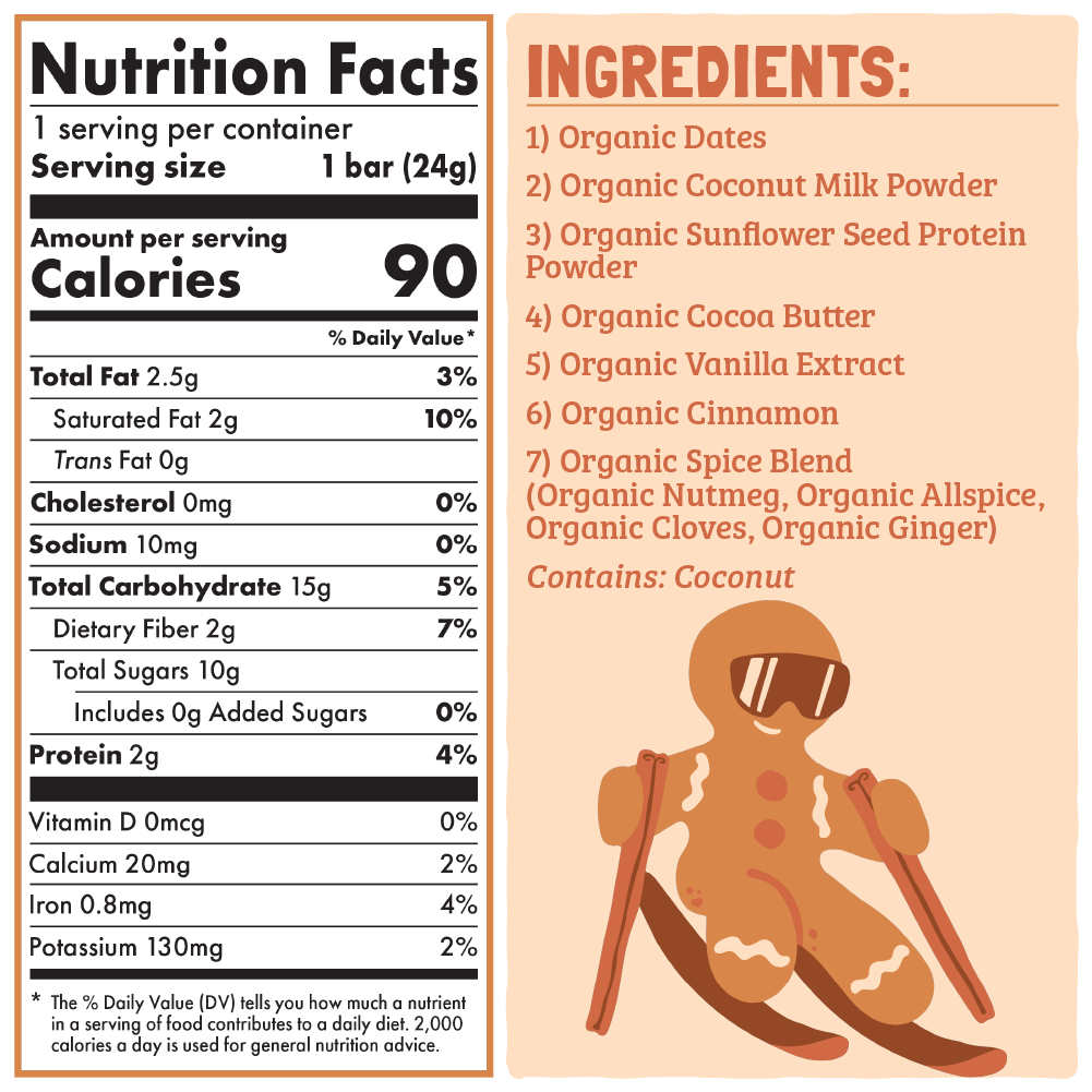 Skout Organic Jolly Gingerbread Kids Snack Bar - Seasonal!