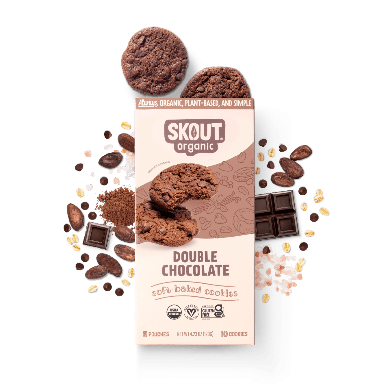 Skout Organic Double Chocolate Soft Baked Cookies