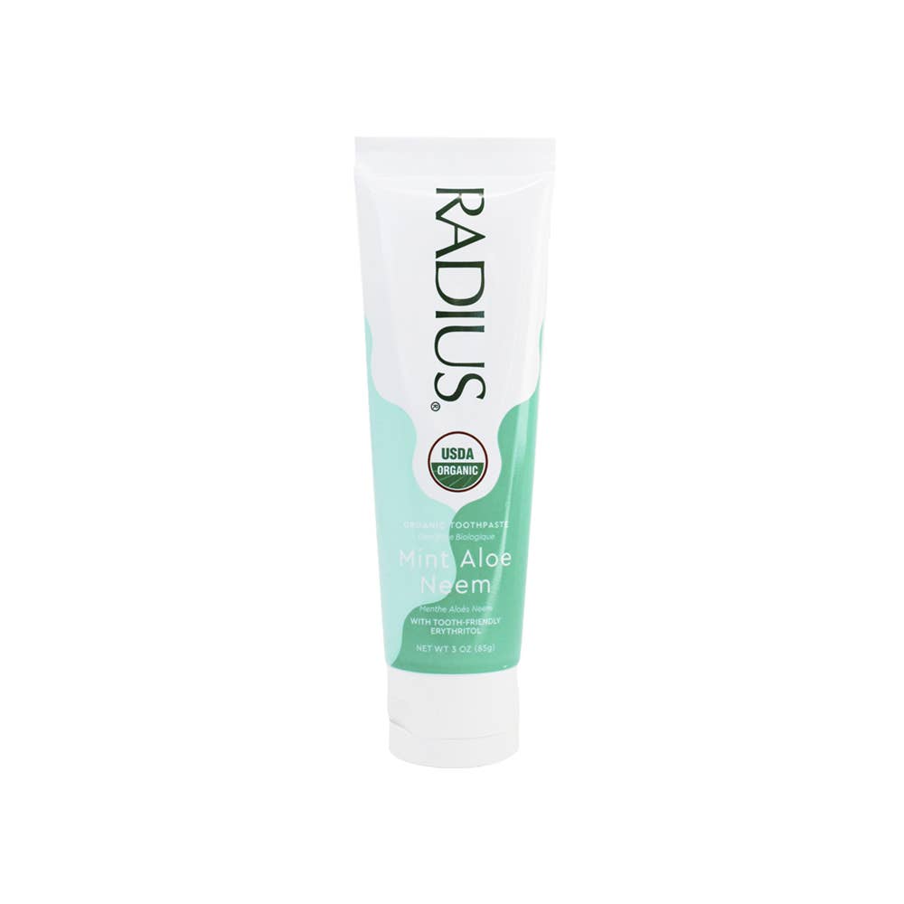 USDA Organic Mint Aloe Neem Toothpaste, 3oz
