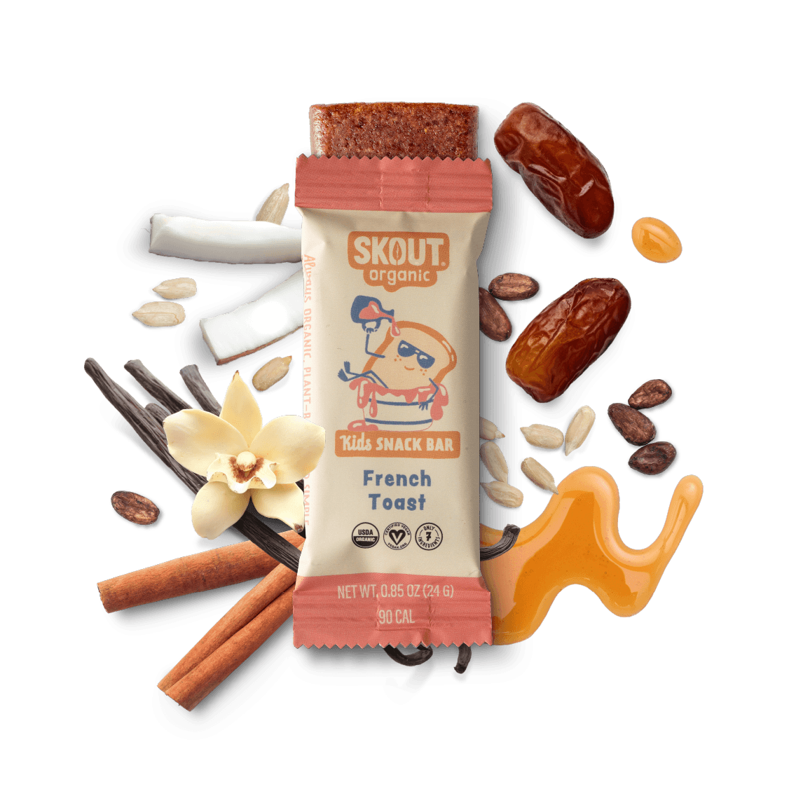 Skout Organic French Toast Kids Snack Bar | Plant-Based