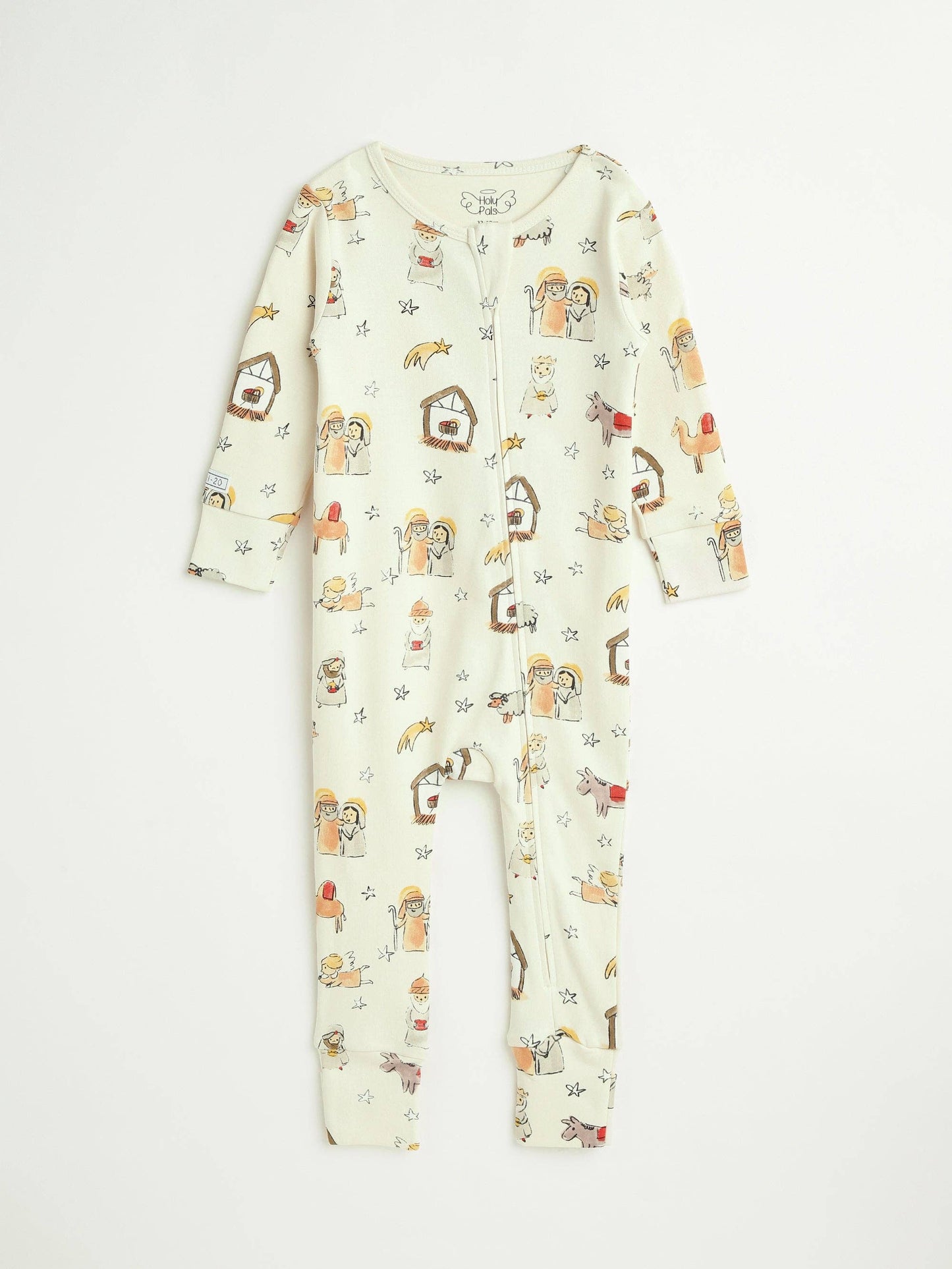Away in a Manger PJ Footless Onesie Cotton