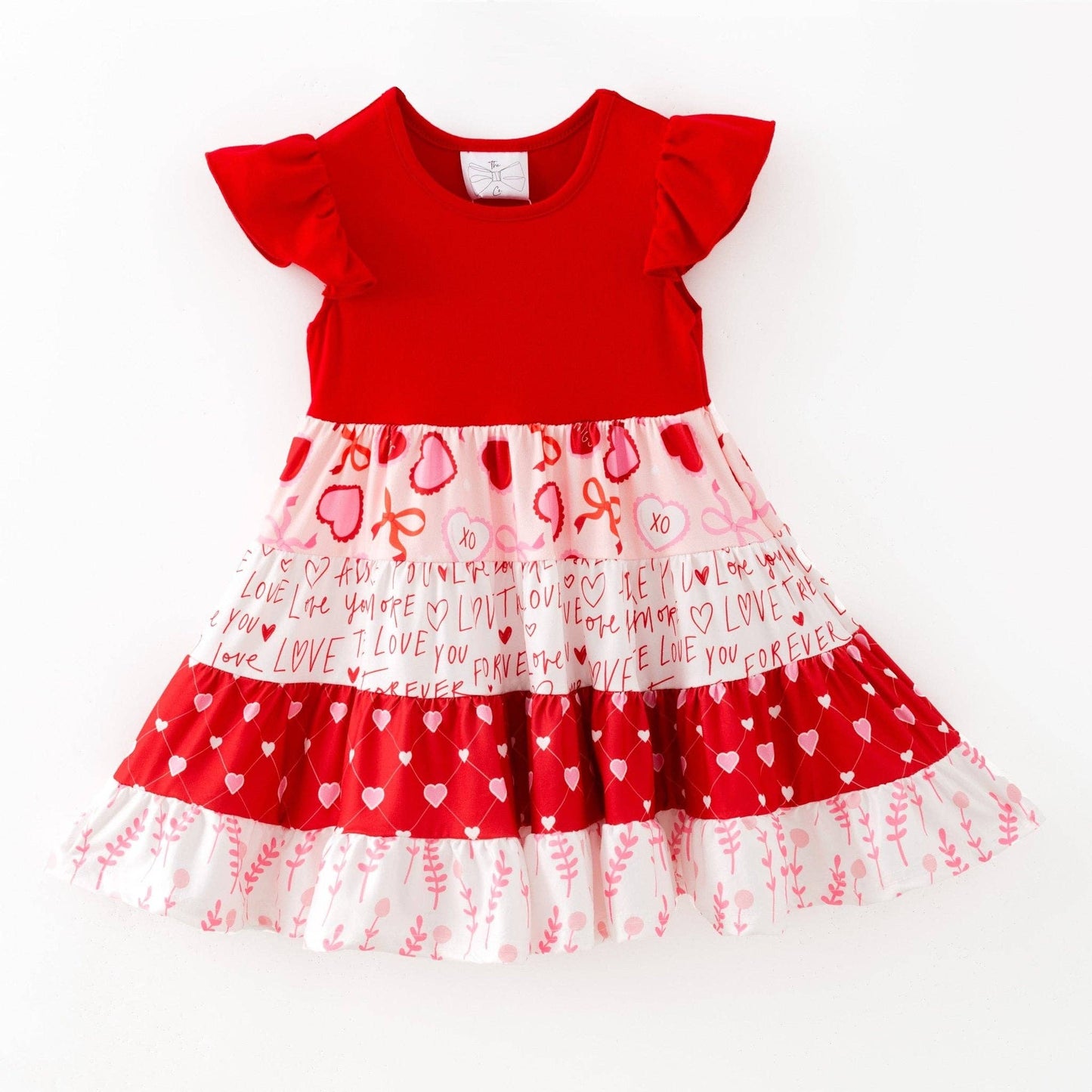 Cupid's Little Helper Tiered Twirl Dress