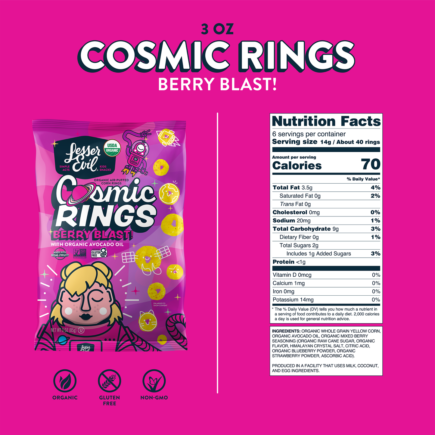 Cosmic Rings, Berry Blast, 3 oz